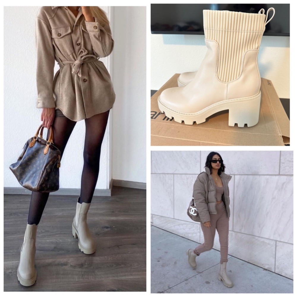 Bar III Chelsea Rubberized ankle boots lug sole bloggers fav